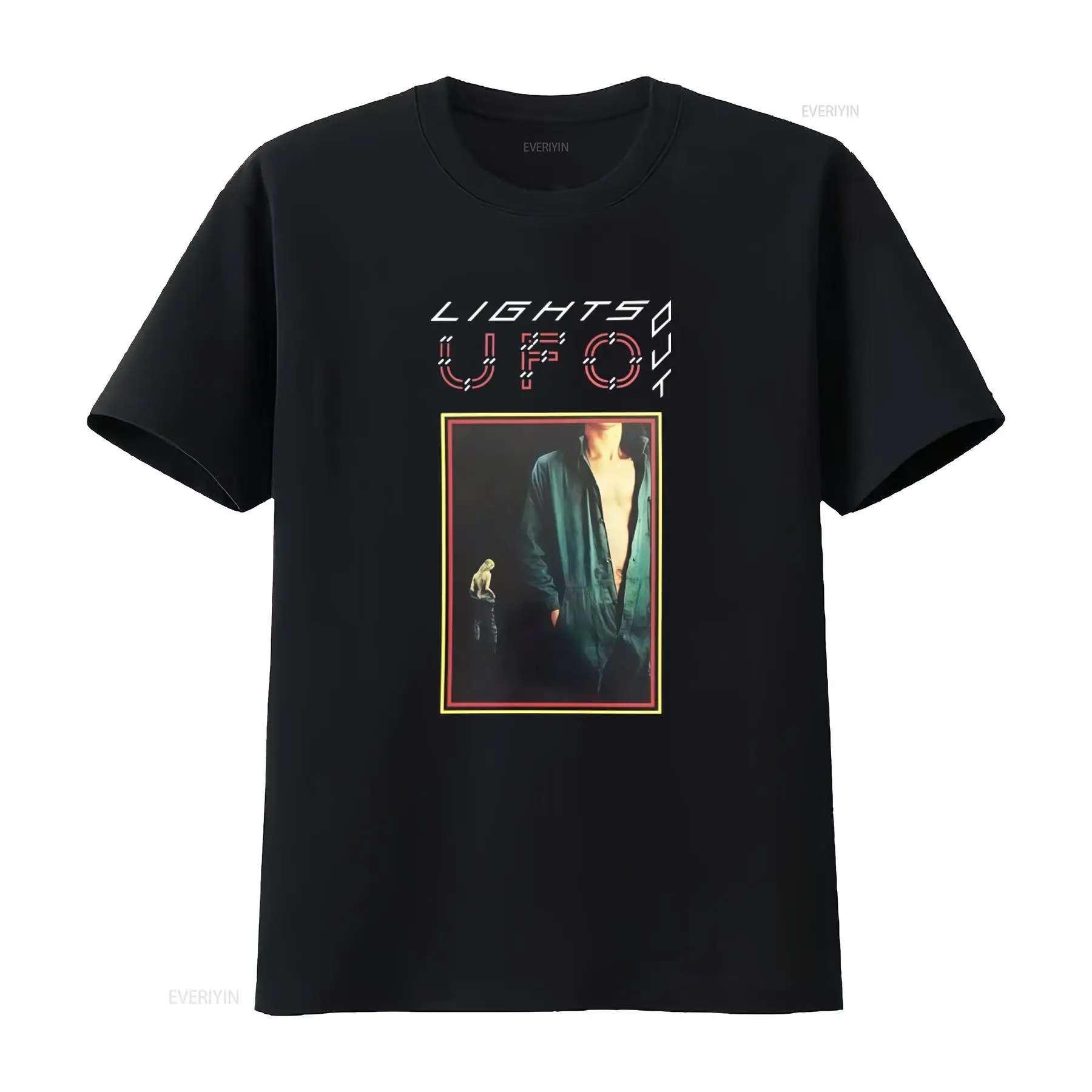 Poster Men Fashion - เสื้อยืดพิมพ์ลายวงดนตรีอังกฤษ Ufo รุ่น Lights Out มีจำหน่ายในไซส์
