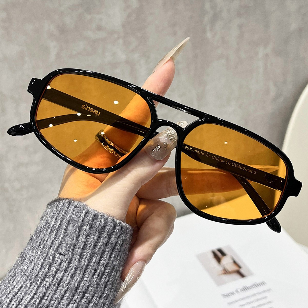 Men'S Fashion Glasses - แว่นกันแดดทรงรีสไตล์เรโทรใหม่สำหรับผู้หญิง แฟชั่นสีดำสีน้ำเงิน ป้องกันรังสียูวี 400 สำหรับผู้ชาย ฤดูร้อน