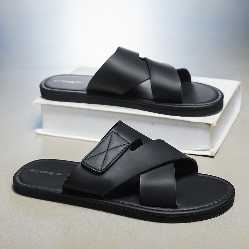 Men Fashion Korean Style - รองเท้าแตะผู้ชาย 2026 รุ่นใหม่สำหรับฤดูร้อน สไตล์ลำลอง แฟชั่นเกาหลี รองเท้าแตะกีฬา