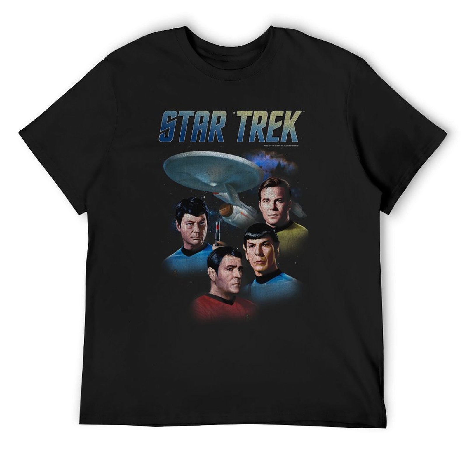 Poster Men Fashion - Star Trek: เสื้อยืดโปสเตอร์ Vintage Enterprise ซีรีส์ดั้งเดิม