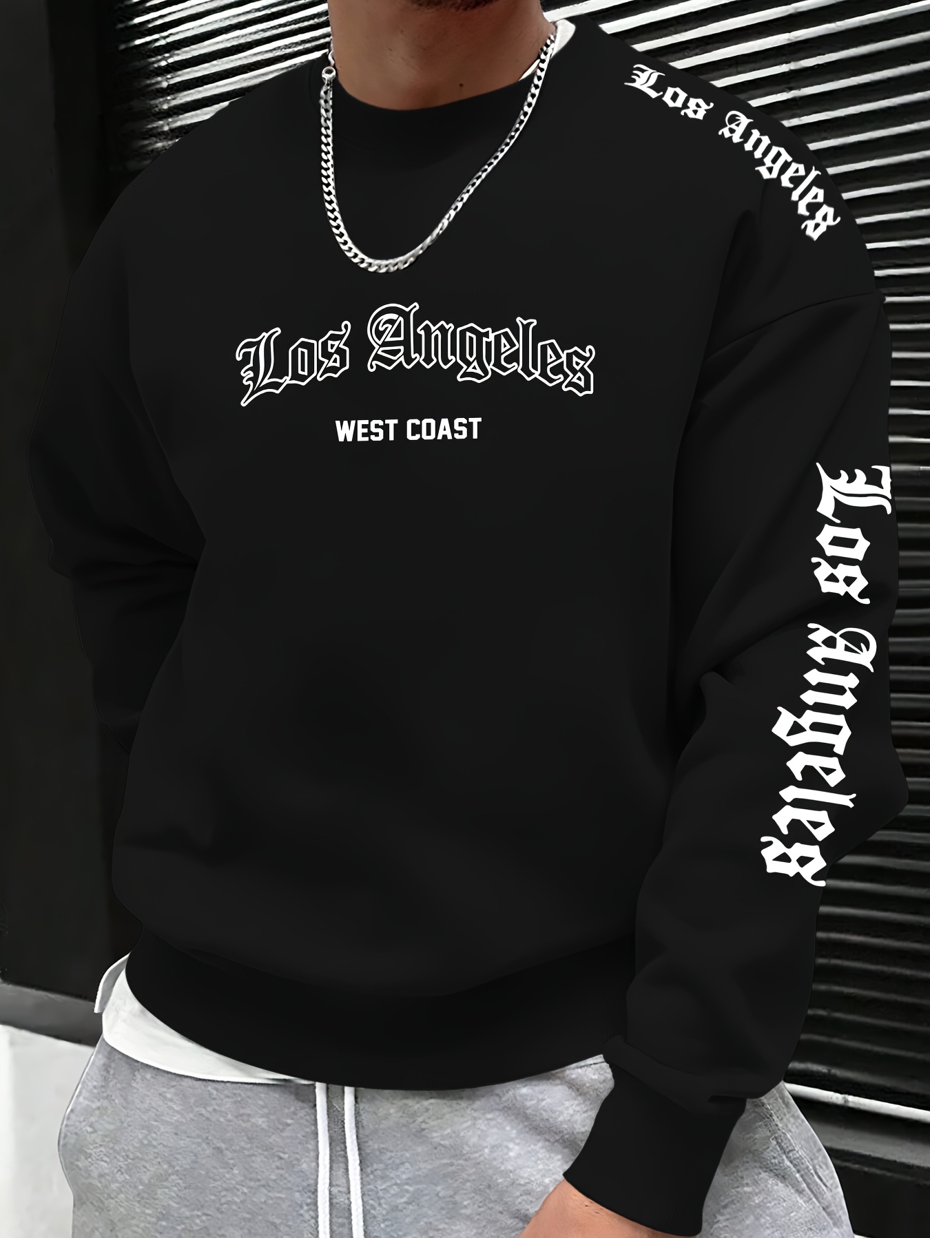 Mens Fashion Streetwear - เสื้อสเวตเตอร์คอกลมพิมพ์ลายตัวอักษรสำหรับผู้ชาย ฤดูใบไม้ร่วง/ฤดูหนาว 2026 - สวมใส่สบาย นุ่มสบาย