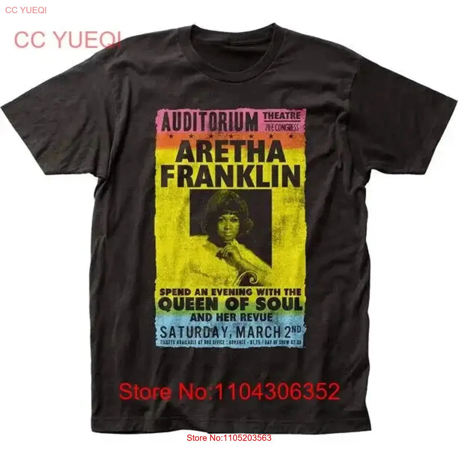 Poster Men Fashion - เสื้อยืดผู้ชาย Aretha Franklin Tribute Poster Queen