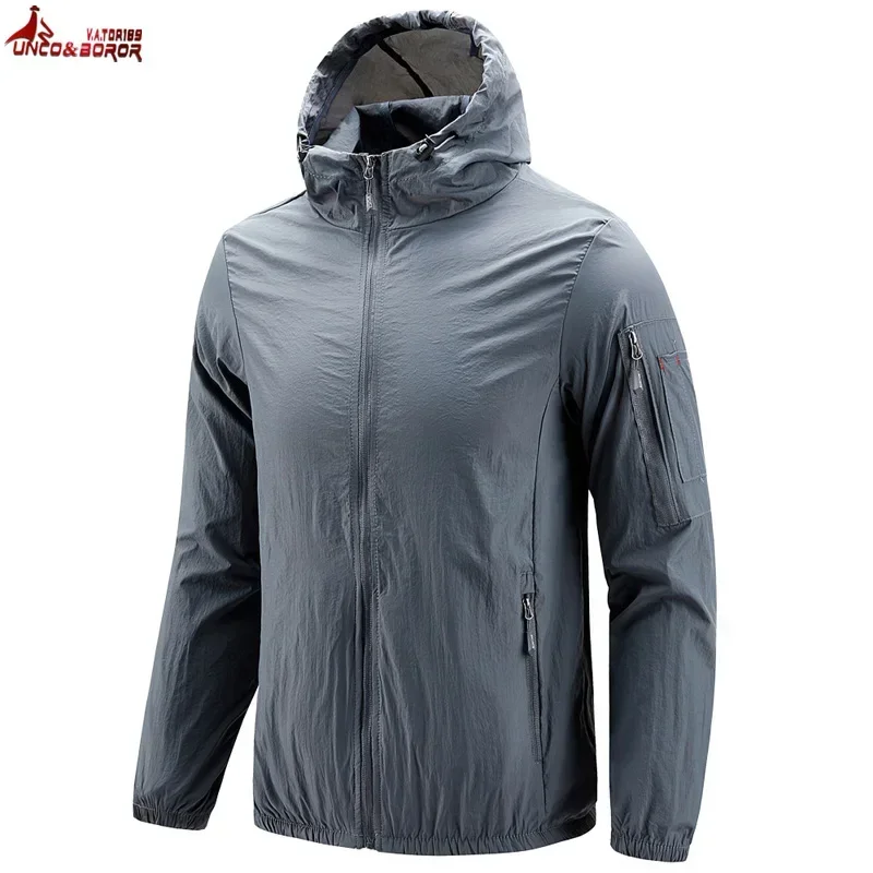 Varsity Jacket Letterman - ฤดูร้อน UV Sun Protection แจ็คเก็ตเสื้อบุรุษ Breathable