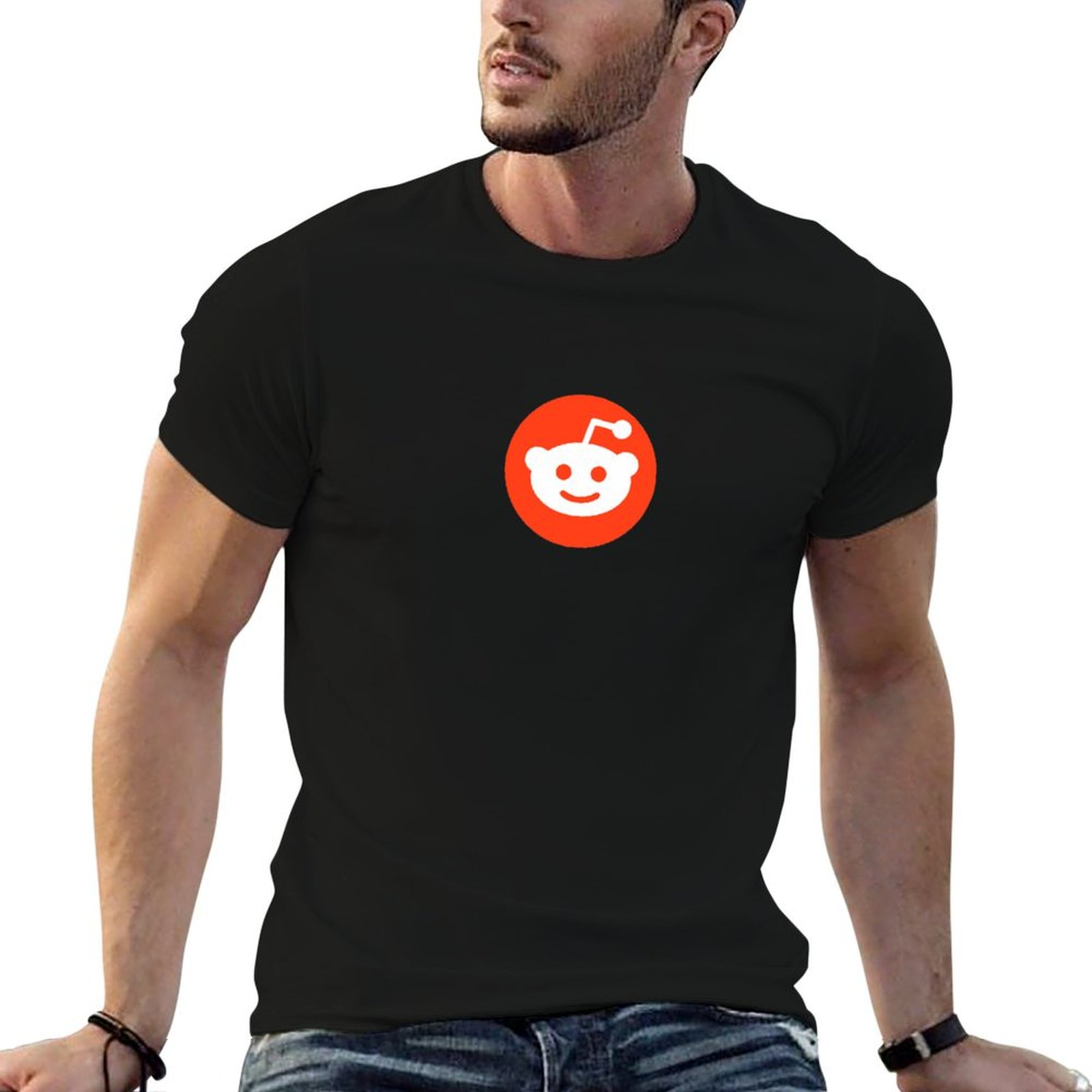 Men'S Fashion Reddit - เสื้อยืดโลโก้เรดดิท เสื้อยืดพิมพ์ลายตัวอักษรแฟชั่น
