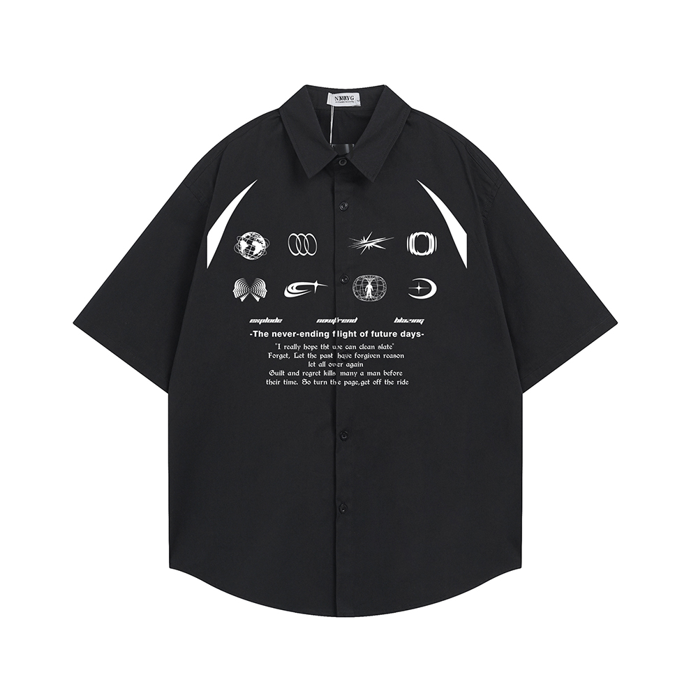Men'S Fashion Reviews - เสื้อเชิ้ตแฟชั่นพิมพ์ลายแขนสั้น เสื้อผู้ชาย Y2k เสื้อดีไซน์เนอร์ 2026 เสื้อยืดโอเวอร์ไซส์ฤดูร้อน