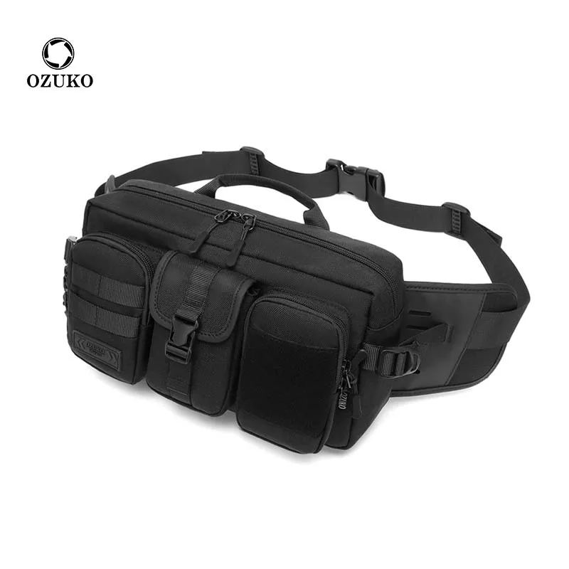 Men'S Fashion Bag - OZUKO กระเป๋าสำหรับผู้ชายกระเป๋าสะพายกันน้ำผู้ชายแฟชั่นกระเป๋าเดินทางระยะสั้นกระเป๋าสะพายข้าง USB ชาร์จกระเป๋าสะพายข้างวัยรุ่น