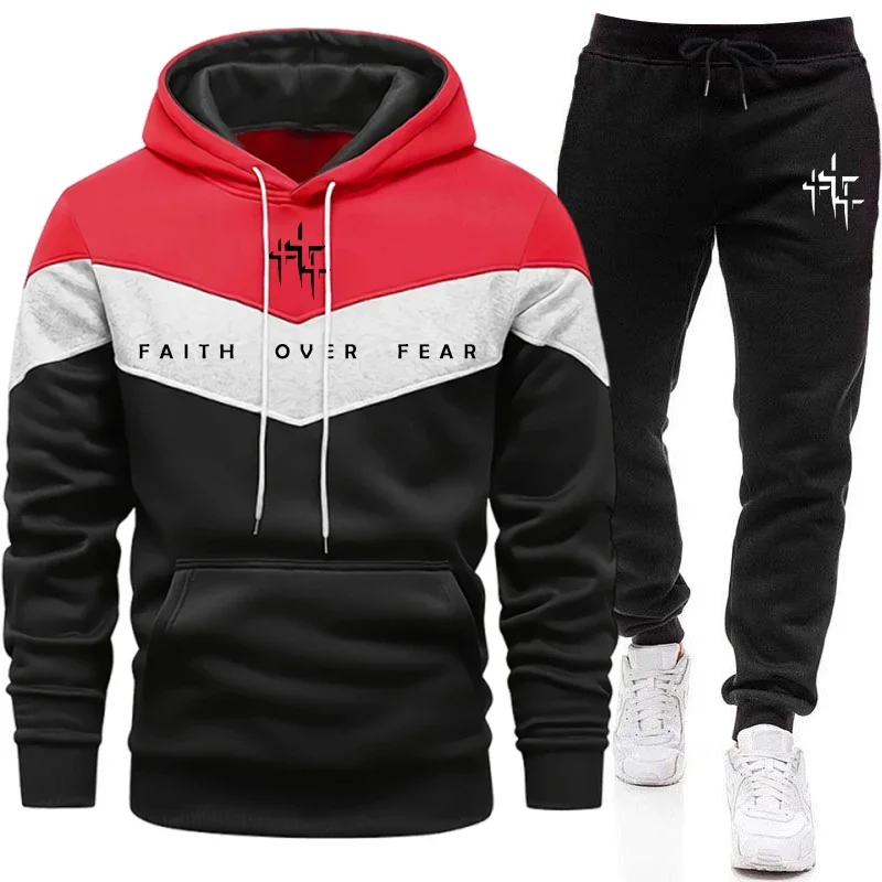 ชุดวอร์มผู้ชาย Faith Over Fear - Mens Fashion Streetwear บทวิจารณ์และราคา