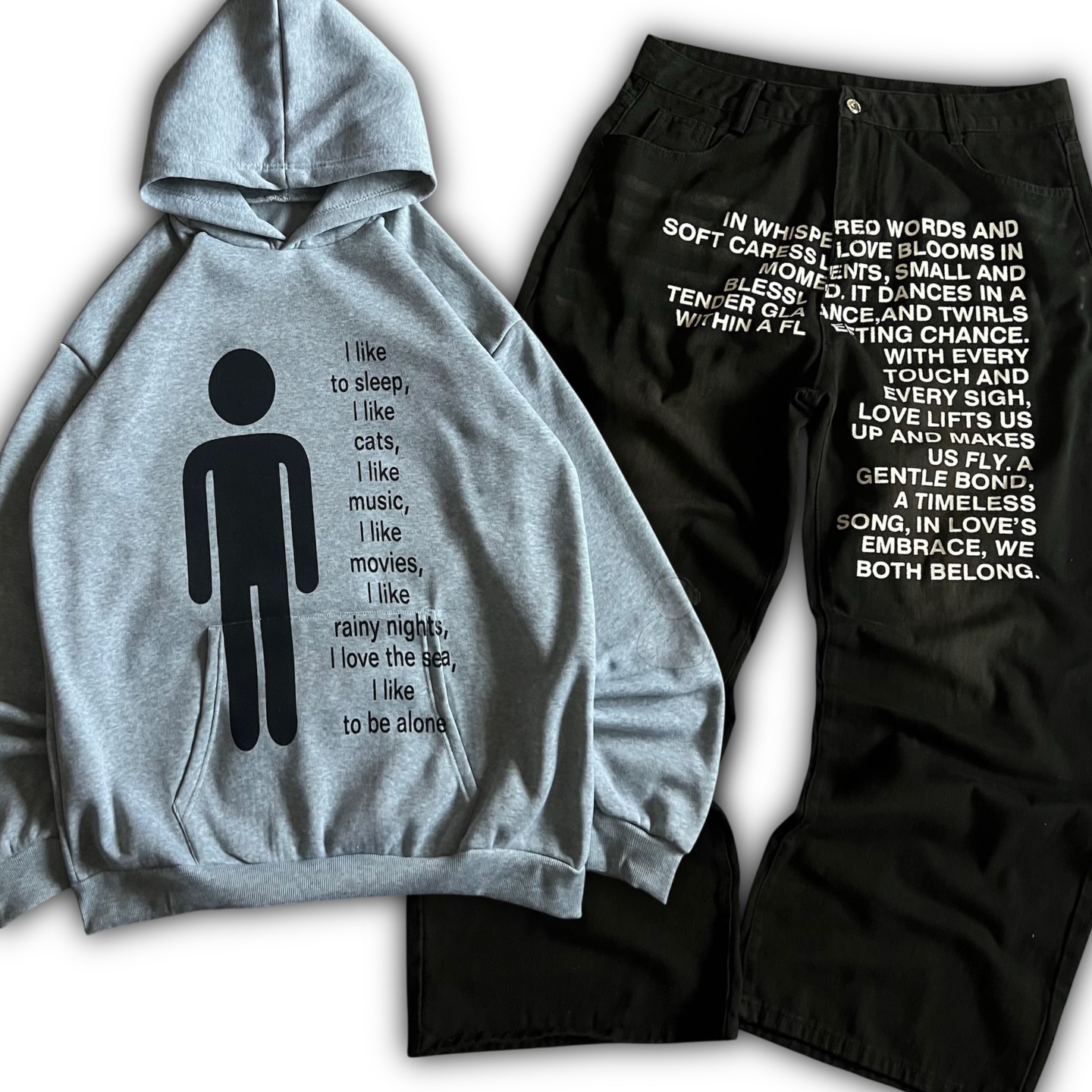 กางเกงยีนส์ลายอเมริกัน Y2K เสื - Mens Fashion Streetwear บทวิจารณ์และราคา