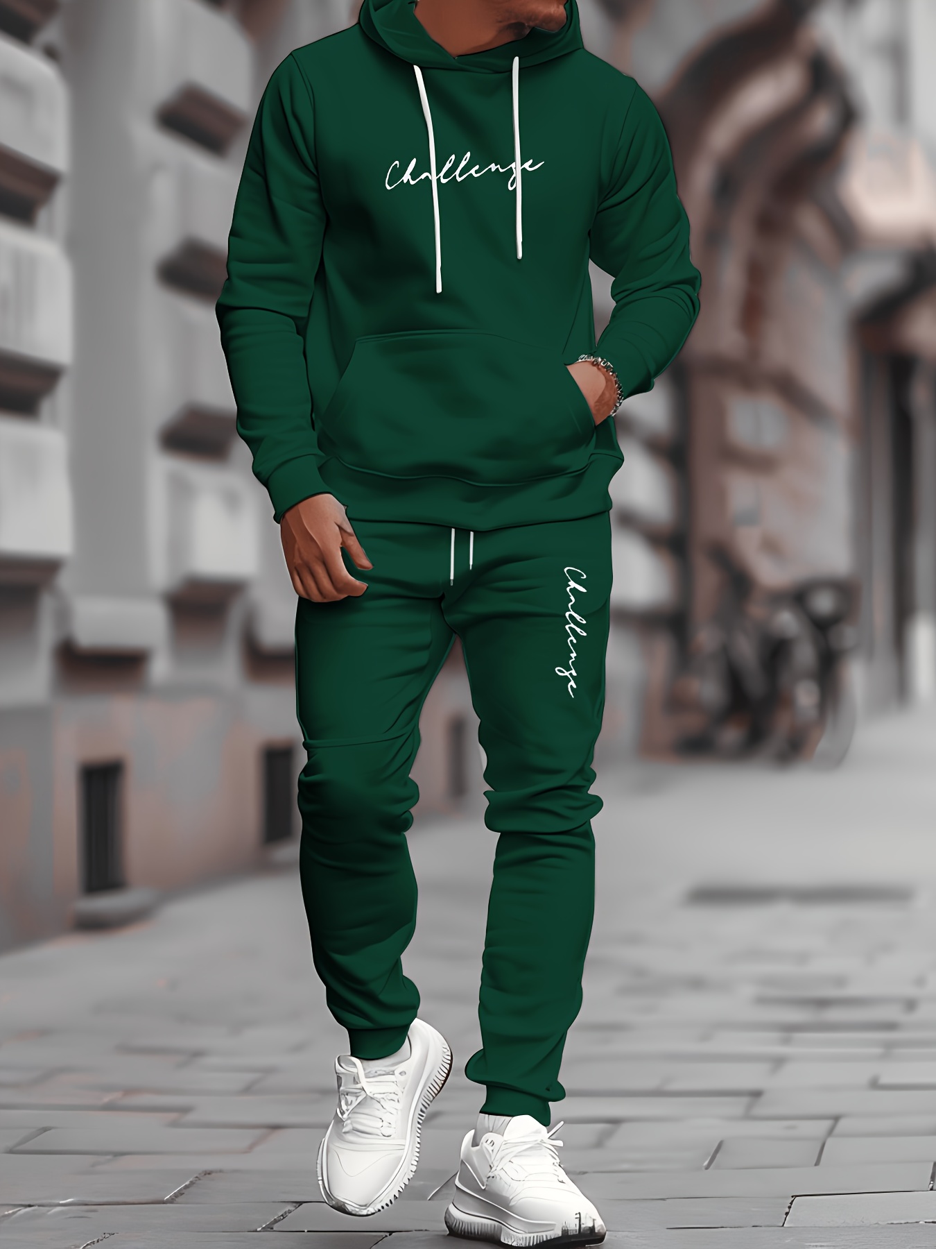 ชุดเสื้อฮู้ดแฟชั่นสำหรับผู้ชาย - Mens Fashion Streetwear บทวิจารณ์และราคา