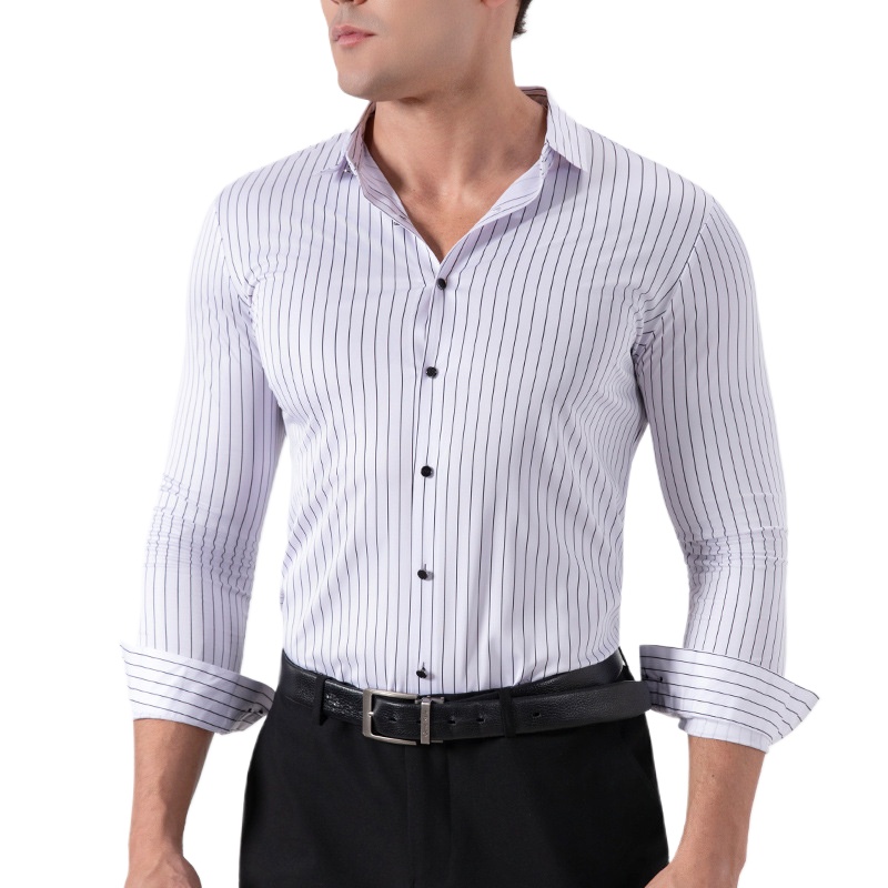 เสื้อเชิ้ตผู้ชายลายทางสไตล์เรโ - Mens Fashion Dress บทวิจารณ์และราคา