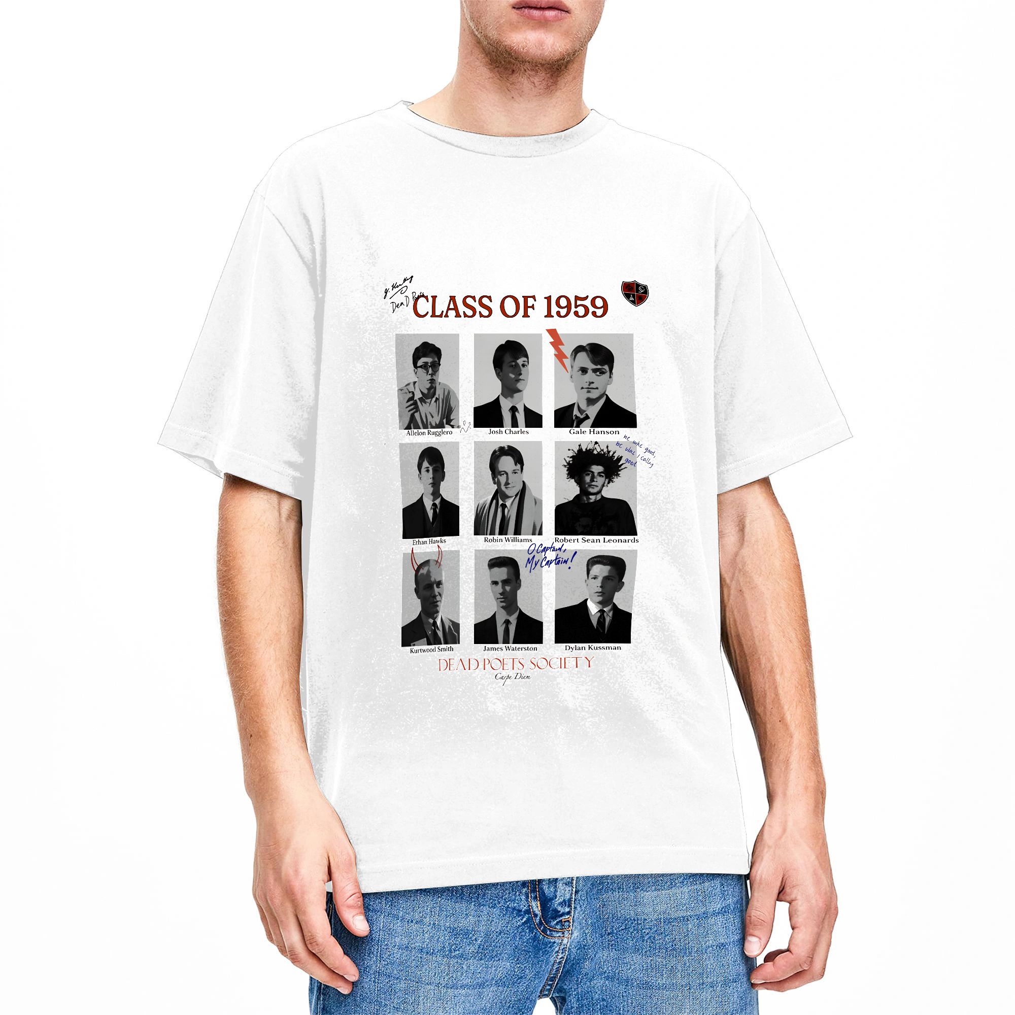 สมาคมกวีผู้ล่วงลับเสื้อยืดโปสเ - Poster Men Fashion บทวิจารณ์และราคา
