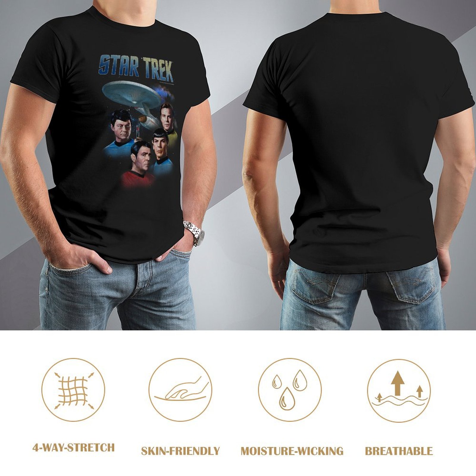 Star Trek: เสื้อยืดโปสเตอร์ Vi - Poster Men Fashion บทวิจารณ์และราคา