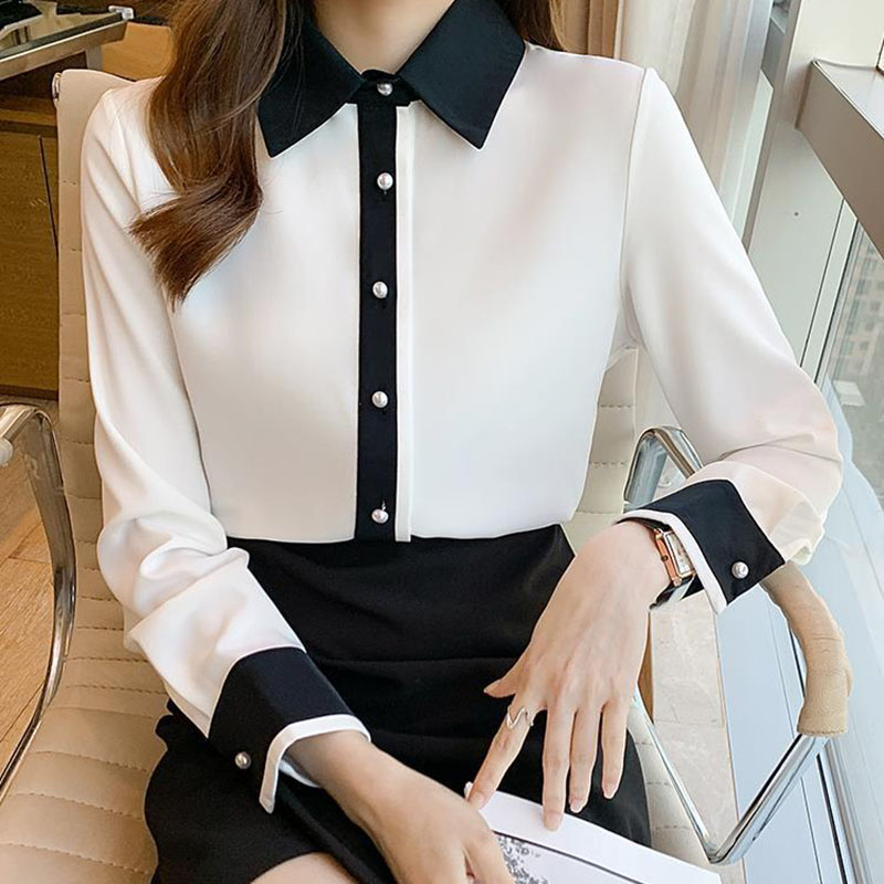 เสื้อชีฟองสีขาวสำหรับผู้หญิง ส - Men Fashion Korean Style บทวิจารณ์และราคา