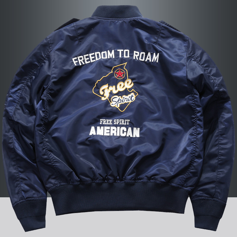 เสื้อแจ็กเก็ตบอมเบอร์ MA-1สำหร - Varsity Jacket Letterman บทวิจารณ์และราคา