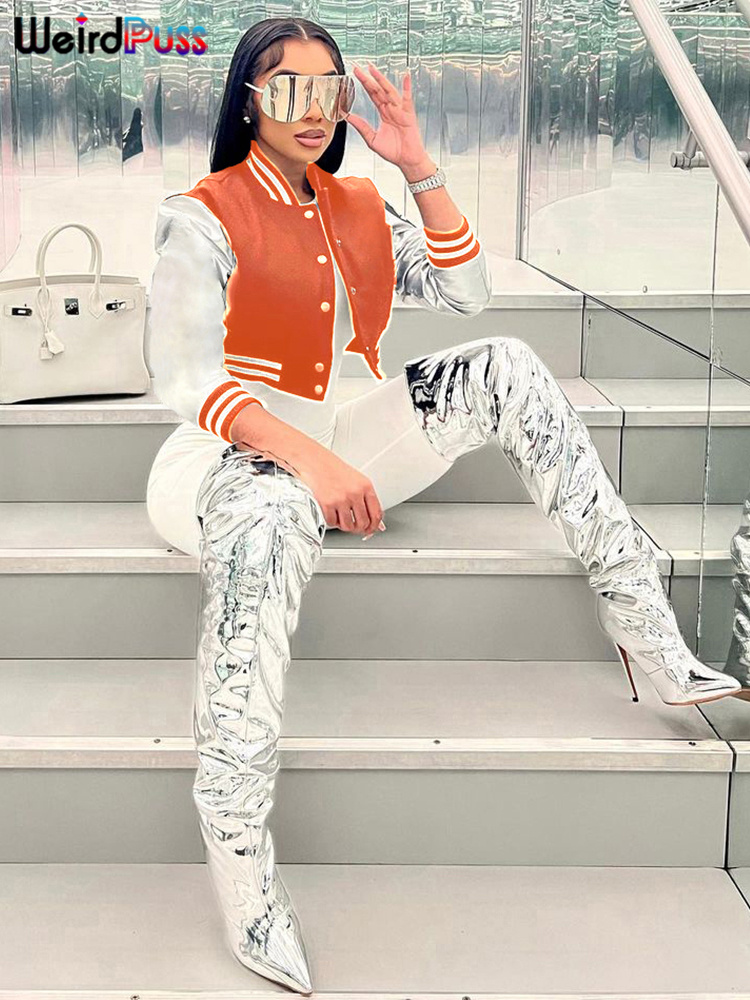 แปลก Puss Fluffy Letter สั้นเส - Varsity Jacket Letterman บทวิจารณ์และราคา