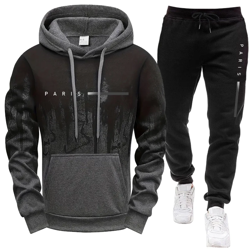 ชุดเซ็ตผู้ชาย/เสื้อฮู้ด/กางเกง - Track Suit Men บทวิจารณ์และราคา