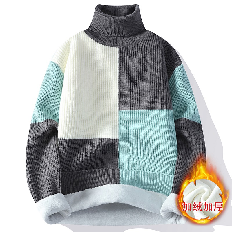 ฤดูหนาวใหม่ผู้ชายขนแกะเสื้อคอเ - Knitted Cardigan Men บทวิจารณ์และราคา