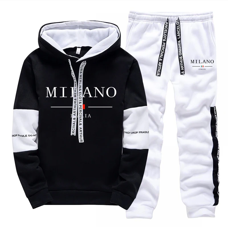 ชุดเซ็ตผู้ชาย/เสื้อฮู้ด/กางเกง - Mens Fashion Streetwear บทวิจารณ์และราคา