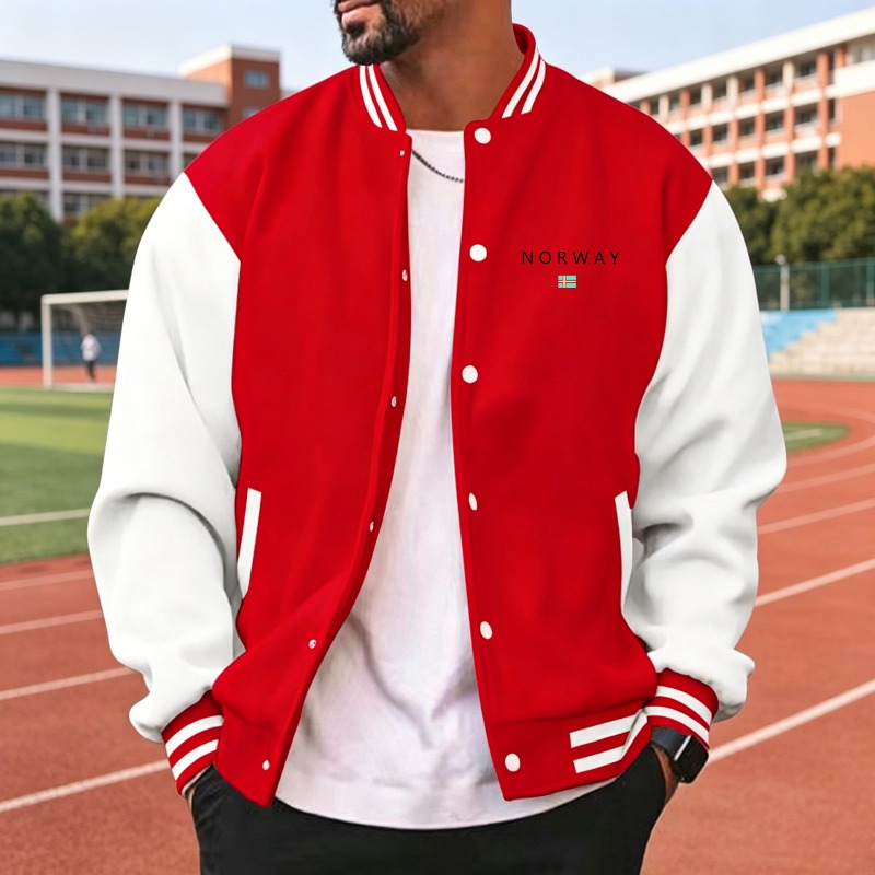 เสื้อแจ็คเก็ตวาร์ซิตี้ผู้ชาย ส - Varsity Jacket Letterman บทวิจารณ์และราคา
