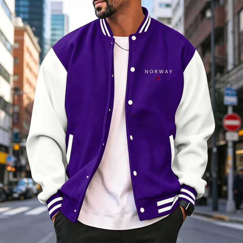 เสื้อแจ็คเก็ตวาร์ซิตี้ผู้ชาย ส - Varsity Jacket Letterman บทวิจารณ์และราคา